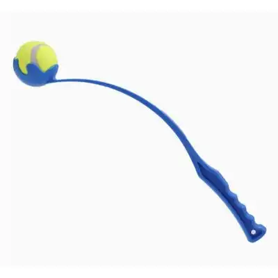 Zoomtopia Adecuado lanzador pelotas perros Chuckit, tamaño M, plástico - Azul - Zoomtopia - Comparador de precios