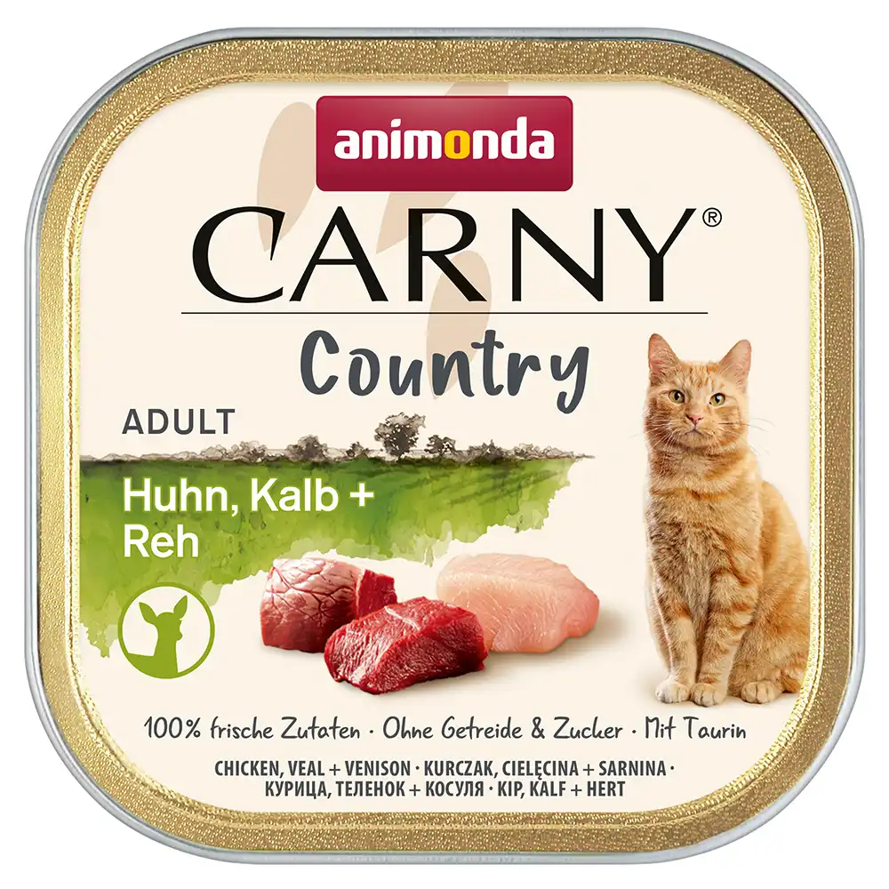 Animonda Carny Country Adult 32 x 100 g - Pack Ahorro - Pollo, ternera y corzo