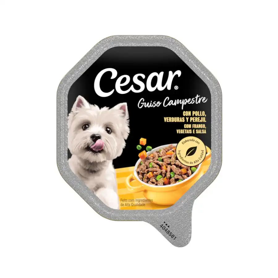 Cesar Guiso Campestre Pollo y Verduras tarrina para perros - 150 g - Cesar - Comparador de precios