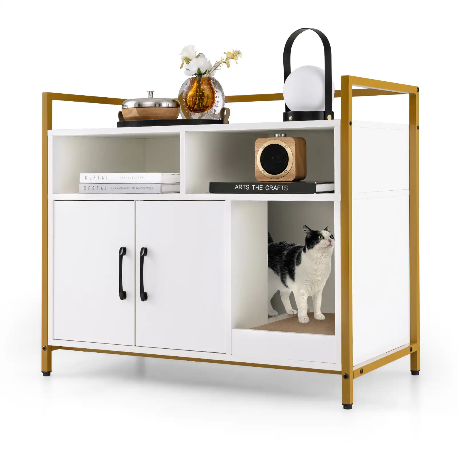 COSTWAY Caja de Arena de Madera para Gatos - 89 x 45 x 74,5 cm - COSTWAY - Comparador de precios