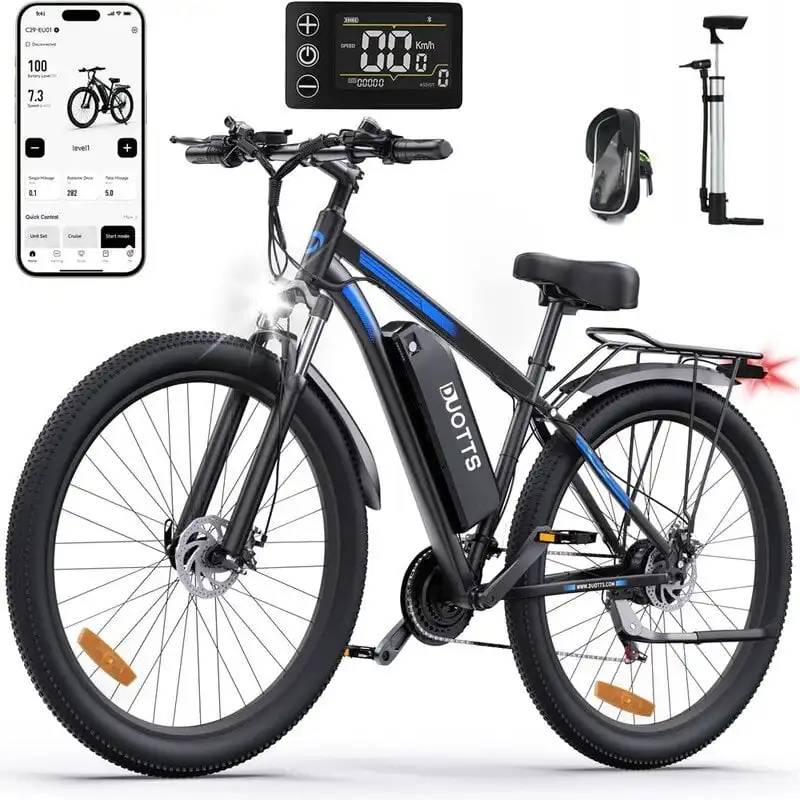 Duotts C29 Bicicleta De Montaña Eléctrica, 29'' Neumáticos, 750w 48v15ah Batería, 220km Bluetooth