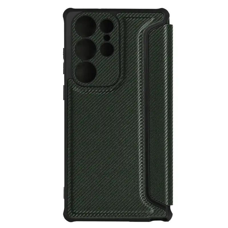 Funda Para Samsung S23 Ultra Tarjetero Esquinas Reeforzadas Verde Oscuro