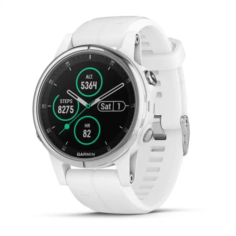 Garmin Fénix 5S Plus Zafiro Blanco con Correa Blanca