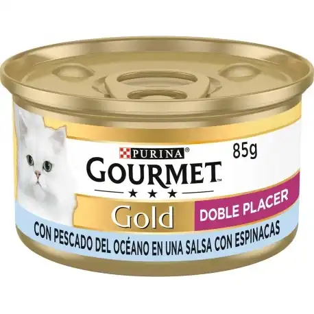 Gourmet Gold Doble Placer Comida Húmeda para Gatos Con Pescado del Océano y Espinacas, 24 x 85 gr - Gourmet - Comparador de precios