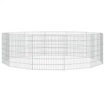 Jaula Para Conejos 12 Paneles Hierro Galvanizado 54x60 Cm Vidaxl
