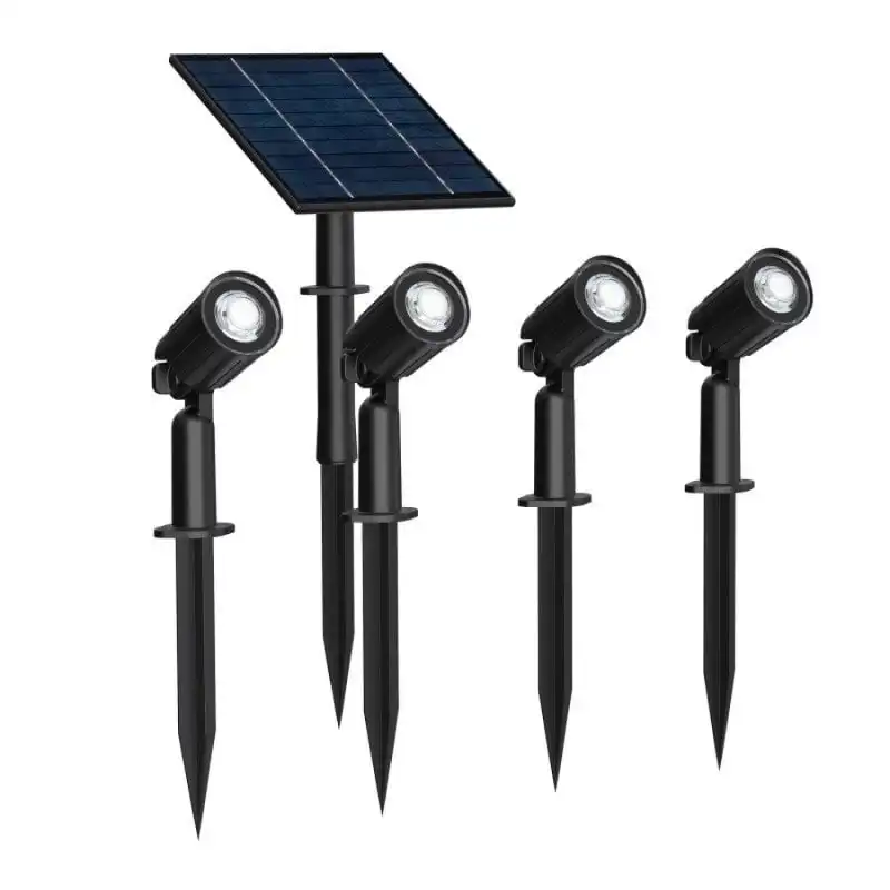 Ledme Roxi Kit de 4 Focos Solares LED con Pincho 3000K