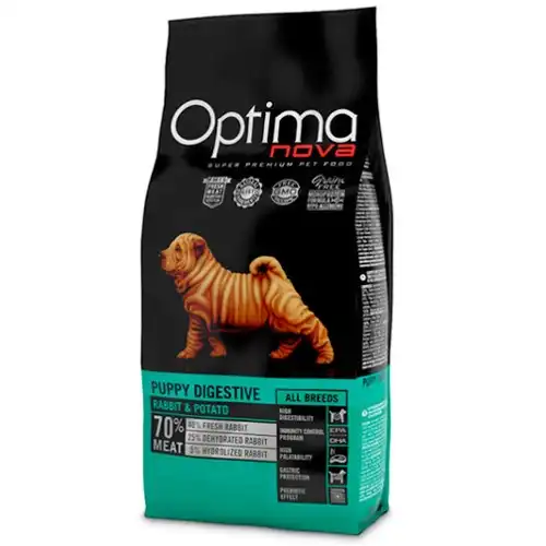 Optima Nova Puppy Digestive Conejo pienso para perros