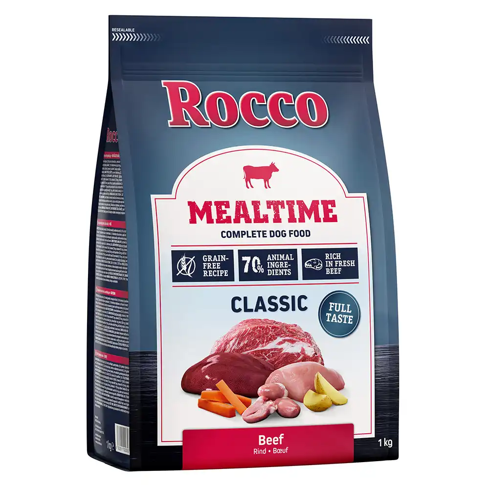 Rocco Mealtime con vacuno pienso para perros - 5 kg (5 x 1 kg)