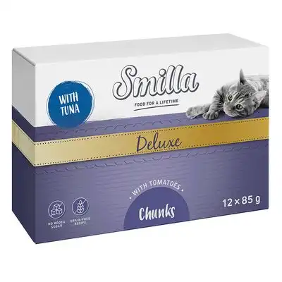 Smilla Deluxe Bocaditos 48 x 85 g - Atún y tomate - Smilla - Comparador de precios