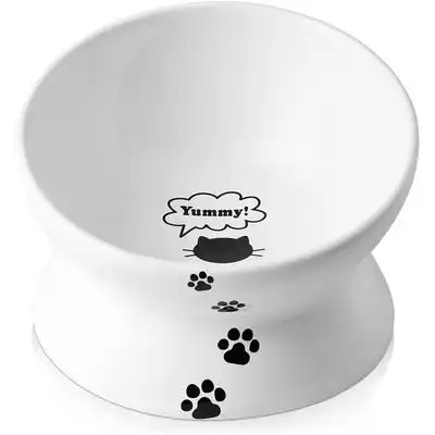 UAMLY Cuenco de cerámica inclinado para gatos - Blanco - Uamly - Comparador de precios