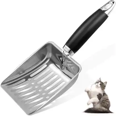 ZooVenture Pala para arena de gatos de acero inoxidable de alta resistencia - 25,4 x 10,7 x 2,8 cm - Zooventure - Comparador de precios