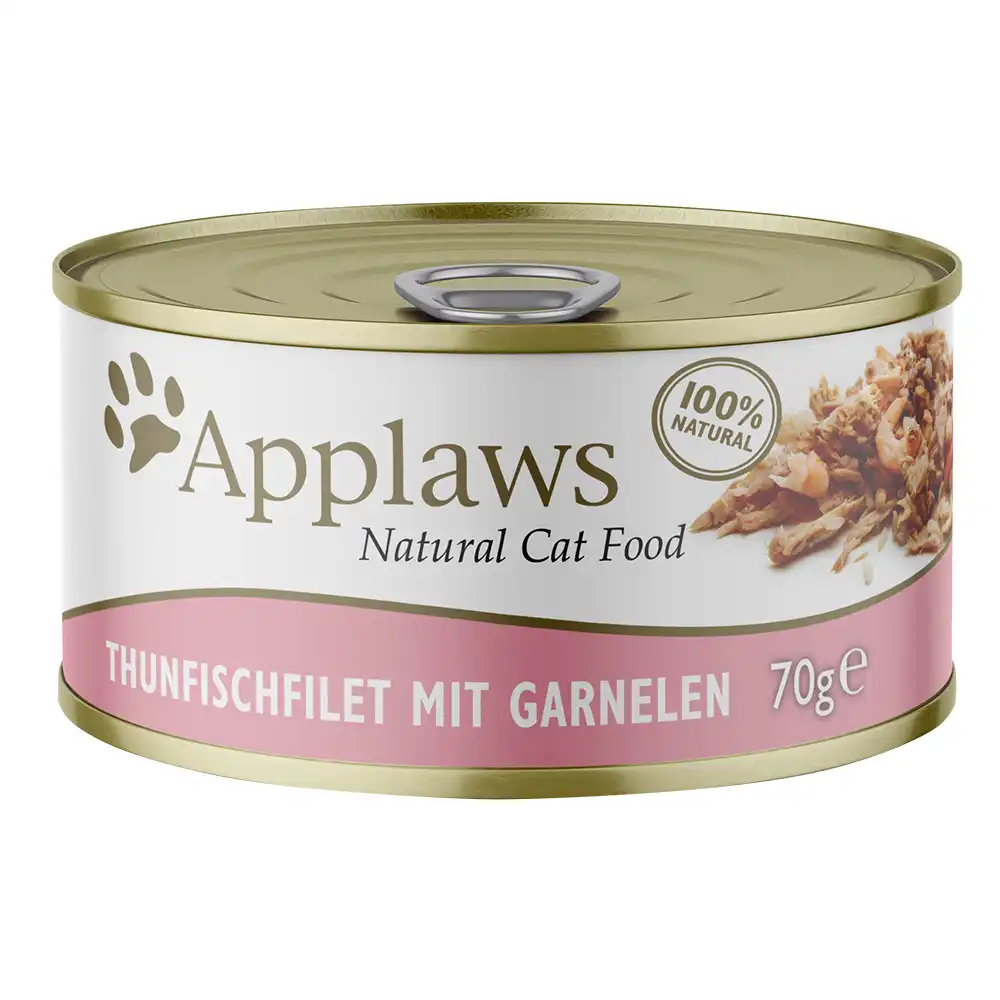 Applaws latas en caldo para gatos 12 x 70 g - Filete de atún y gambas - Applaws - Comparador de precios