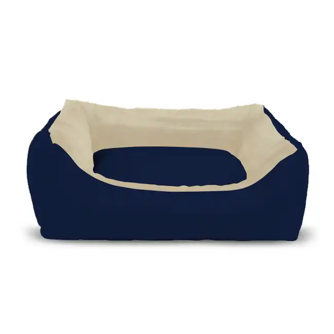 Cama para Perros y Gatos GAUTY Tela Impermeable y pelo (Beige y Azul -  95 x 75 cm) - Gauty - Comparador de precios