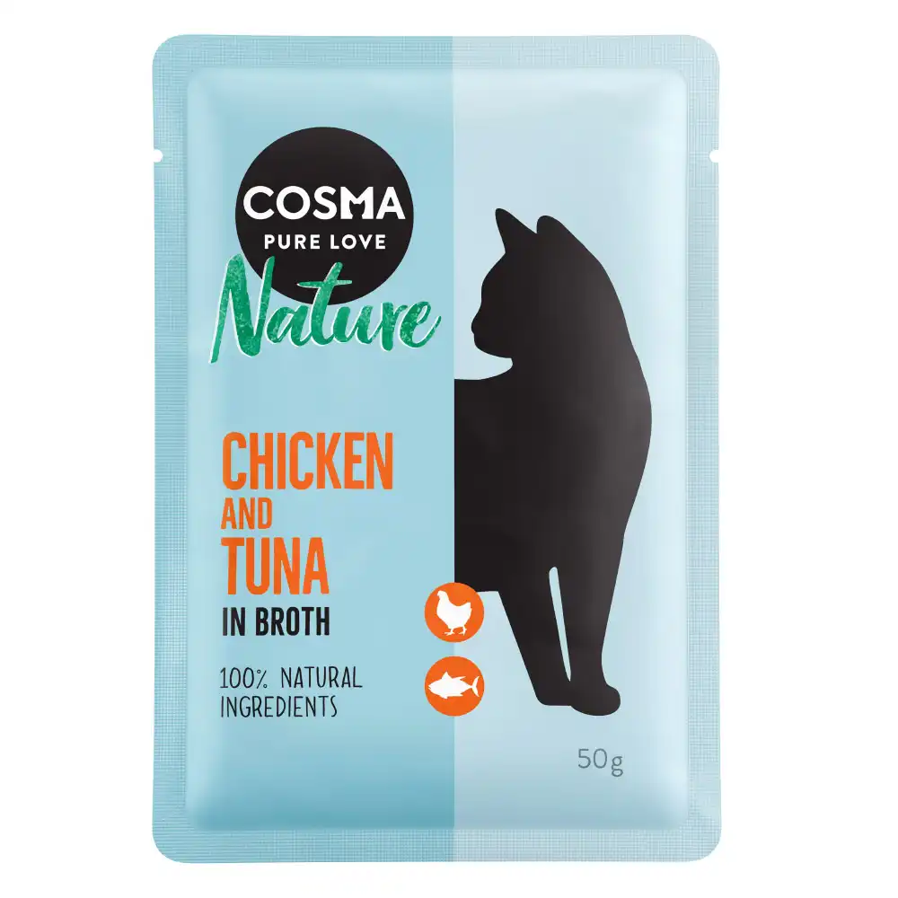 Cosma Nature 6 x 50 g en bolsitas - Pechuga de pollo y atún - Cosma - Comparador de precios