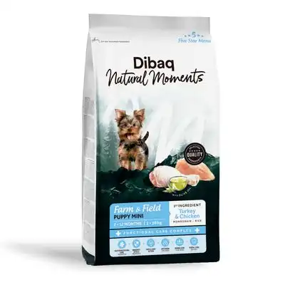 Dibaq Natural Moments 5 Star Pavo y Pollo Cachorro razas pequeñas - 2 kg - Dibaq - Comparador de precios