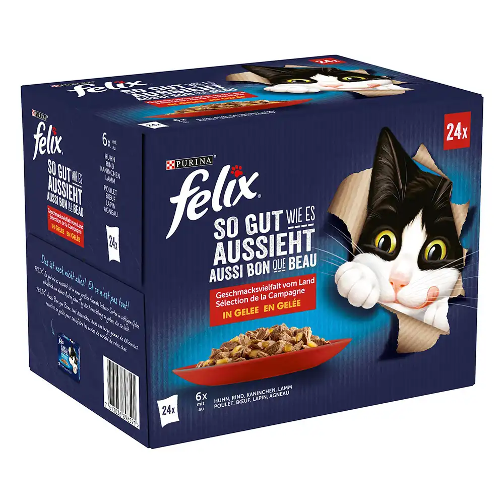 Felix Fantastic 24 x 85 g - Pack Ahorro - Pollo, cordero, vacuno, conejo - Felix - Comparador de precios