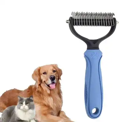 FurryFusion Cepillo de aseo para perros y gatos - Azul - Furry Fusion - Comparador de precios