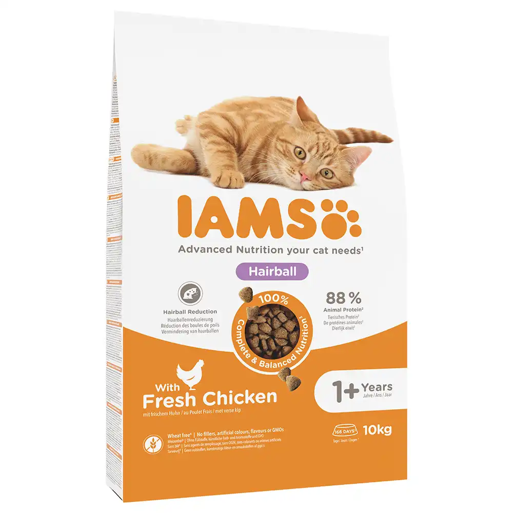 IAMS for Vitality Adult Hairball con pollo fresco - 10 kg