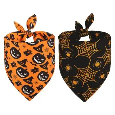 IntiMeg Pañuelos para perros de Halloween - Dos piezas: 65*45*45 - IntiMeg - Comparador de precios