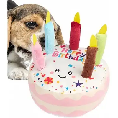 IntiMeg Peluche para perros con forma de tarta de cumpleaños - Artículo 1 - IntiMeg - Comparador de precios