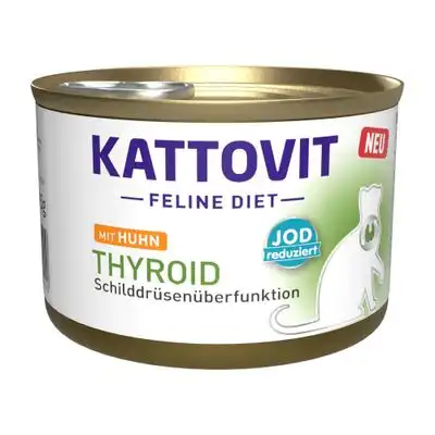 Kattovit Feline Diet Thyroid con pollo - 12 x 185 g - Kattovit - Comparador de precios