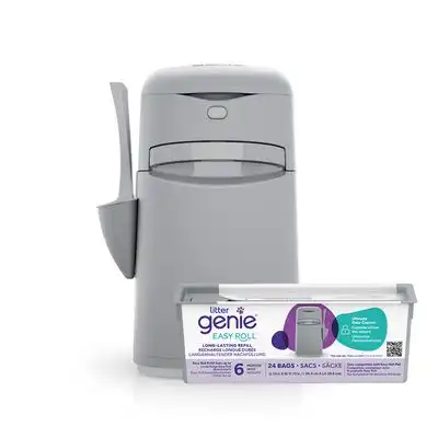 LitterLocker by Litter Genie® Easy Roll Cubo para arena de gatos, gris - LitterLocker® Easy Roll, gris (incluye un cartucho) - Litter Genie - Comparador de precios