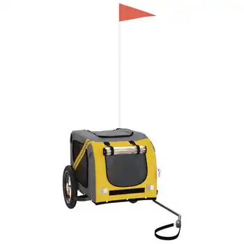 Remolque Bicicleta Para Perros Hierro Tela Oxford Amarillo Gris Vidaxl - VIDAXL - Comparador de precios