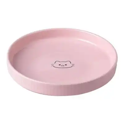 UAMLY Comedero redondo para gatos, ancho y poco profundo - rosa - Uamly - Comparador de precios