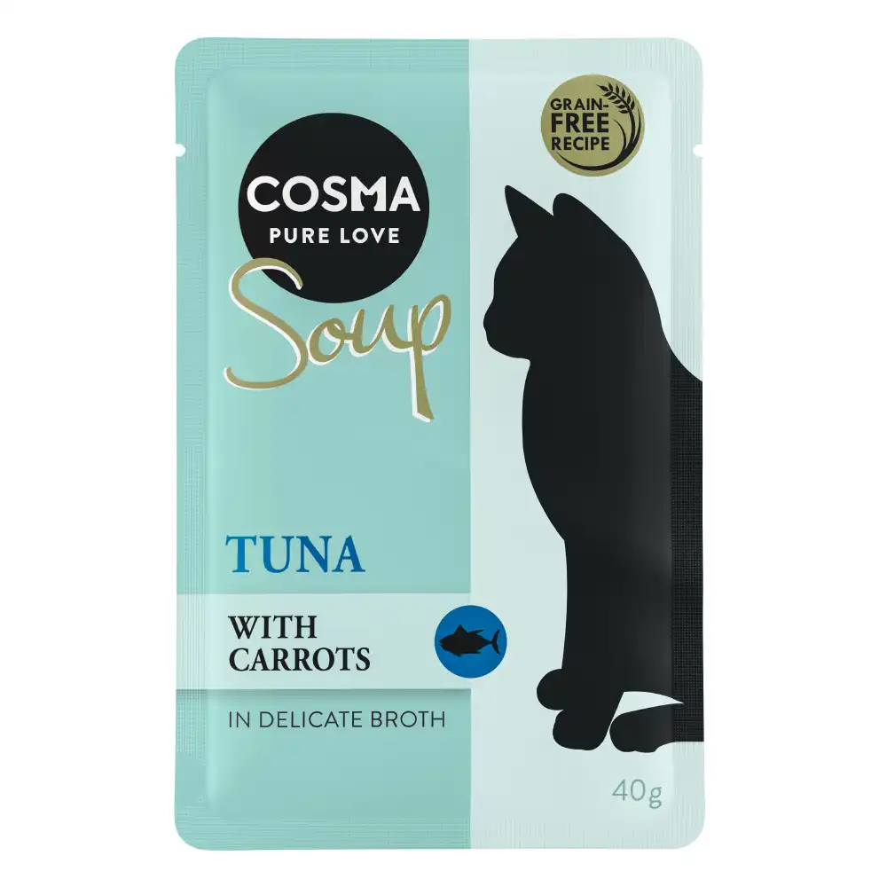 Cosma Soup sopa para gatos 12 x 40 g - Atún con zanahorias - Cosma - Comparador de precios
