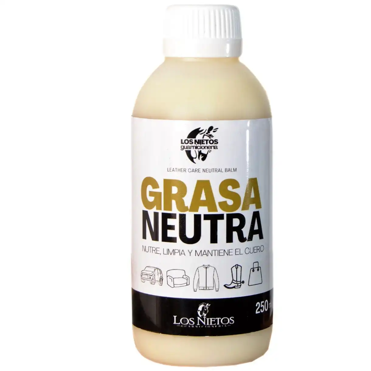 Grasa neutra | 250 ml | Equipamiento para el caballo | Producto de Guarnicionería | Tradición artesana | Color Blanco | Los Nietos - Unidad ud. - Los Nietos - Comparador de precios