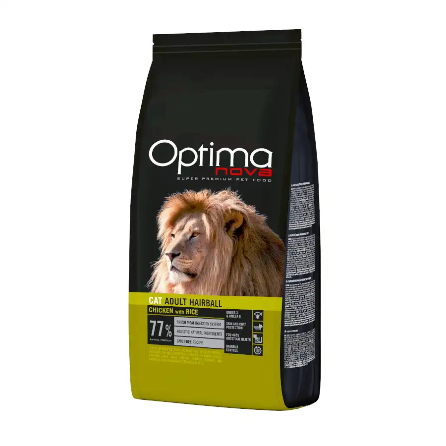 Optima Nova Hairball Pollo y Arroz pienso para gatos 2 kg - Optimanova - Comparador de precios
