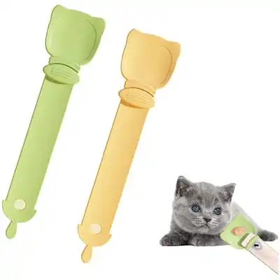ZooVenture Cuchara para premios de gato naranja y verde (2 unidades) - Naranja + Verde 2 piezas - Zooventure - Comparador de precios