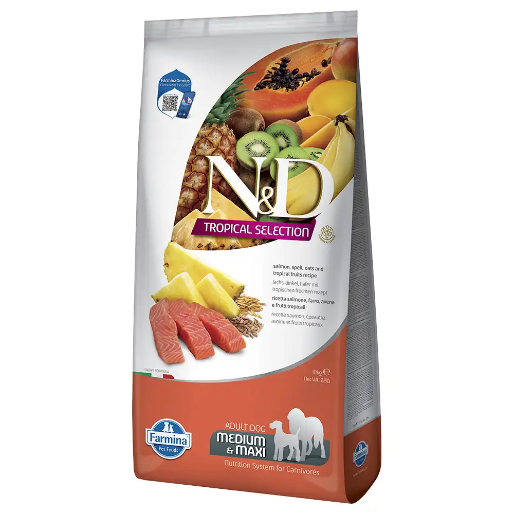 10Kg Farmina Tropical Pienso para Perros Medium Maxi con Salmón - Farmina - Comparador de precios