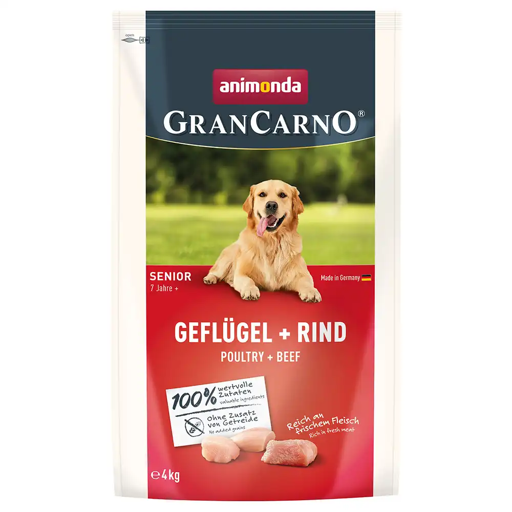 animonda GranCarno Senior Ave y Vacuno - 4 kg