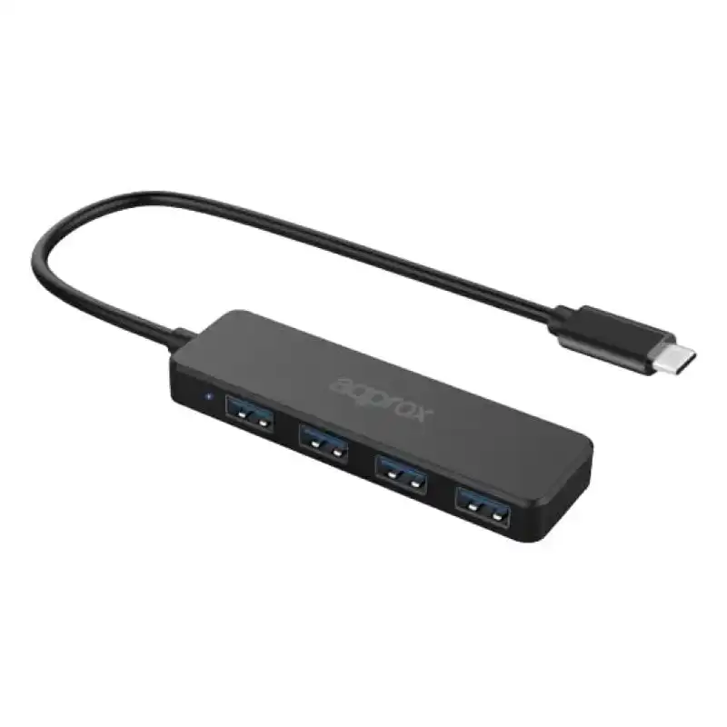 Approx APPC54 Adaptador HUB USB-C a 4 Puertos USB 3.0