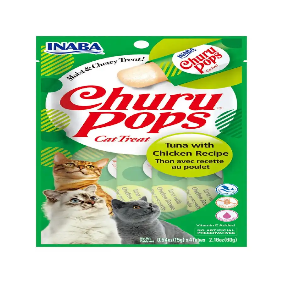 Churu Palitos Pops de Atún y Pollo para gatos - Multipack 12 - Churu - Comparador de precios