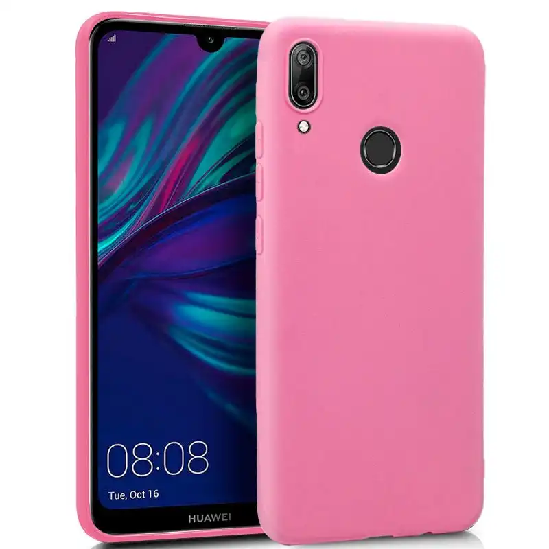 Cool Funda Silicona Rosa para Huawei Y7 (2019)