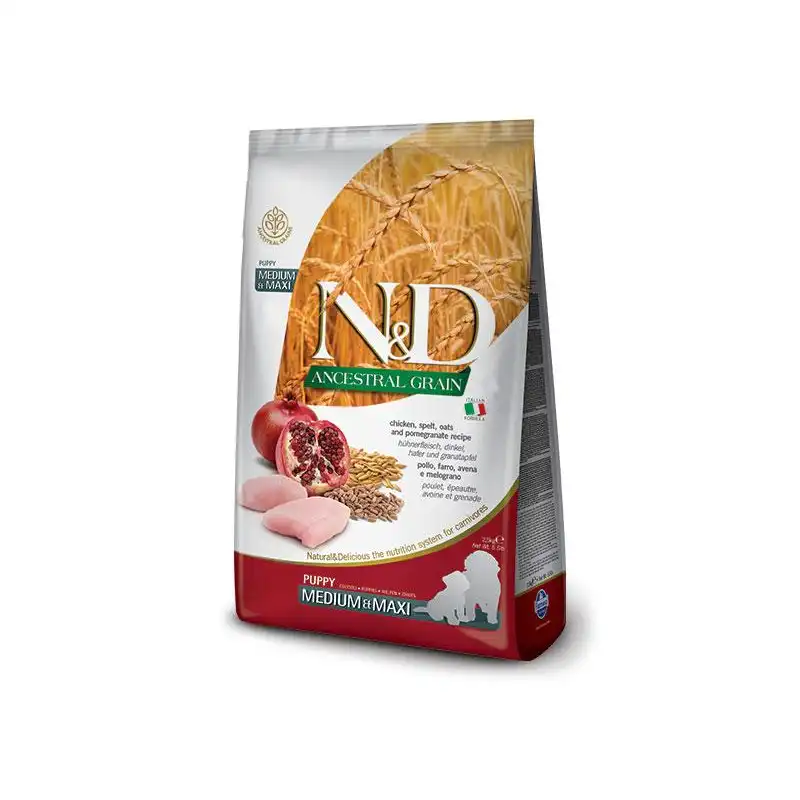 Farmina ND Dog Ancestral Grain Free Puppy Medium Maxi Pollo pienso para perros, Peso 2.5Kg - Farmina - Comparador de precios