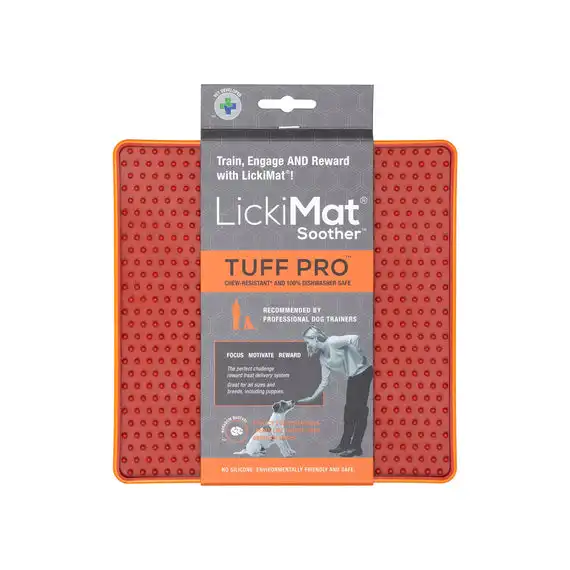 LickiMat Comedero Tuff Soother Pro Naranja para perros - 300 ml - LickiMat - Comparador de precios