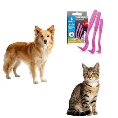 MCBOSON Juego 2 extractores garrapatas, 3 tamaños, perros, gatos humanos - 1 artículo - Mcboson - Comparador de precios