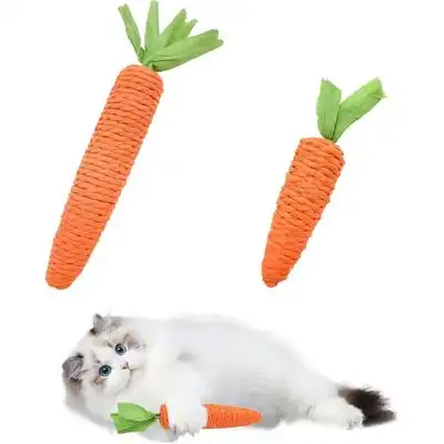 Pawffee 2 zanahorias de cuerda sonoras para gatos, masticar y jugar - 1 pieza - Pawffee - Comparador de precios
