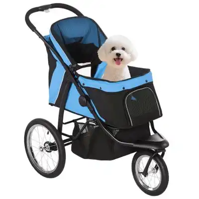 PawHut Cochecito para Perro 111x58x107 cm Azul - 1 Article - PawHut - Comparador de precios