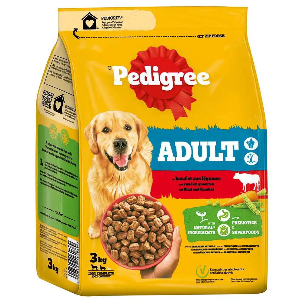 Pedigree Adult con buey y verduras - 3 kg
