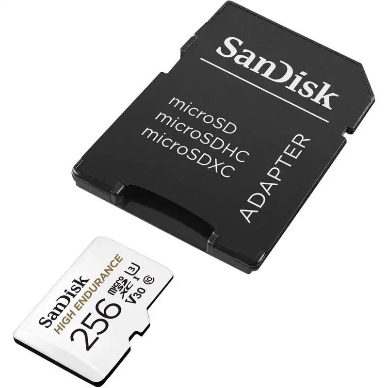 SanDisk High Endurance MicroSDHC 256GB Clase 10 U3 V30 UHS-I + Adaptador SD