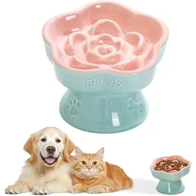 UAMLY Comedero para gatos con forma de flor de Slow Food - azul - Uamly - Comparador de precios