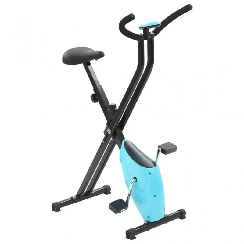 VidaXL X-Bike Bicicleta Estática con Resistencia de Cinta Azul