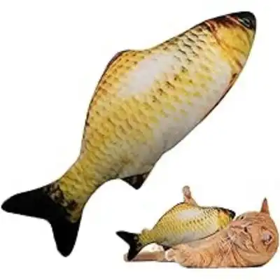 ZooVenture Peluche suave para gatos - Navidad, hipoalergénico, portátil - Pez de hierba gatera - 20 cm - Zooventure - Comparador de precios