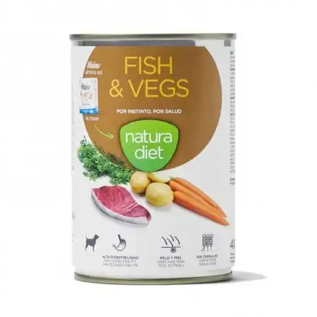 0.4 KG 400 g Natura Diet Pescado y Verduras latas para perros - Natura Diet - Comparador de precios