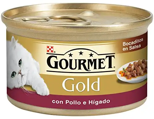 Gourmet Gold Pollo & hígado (Bocaditos) 85 gr.
