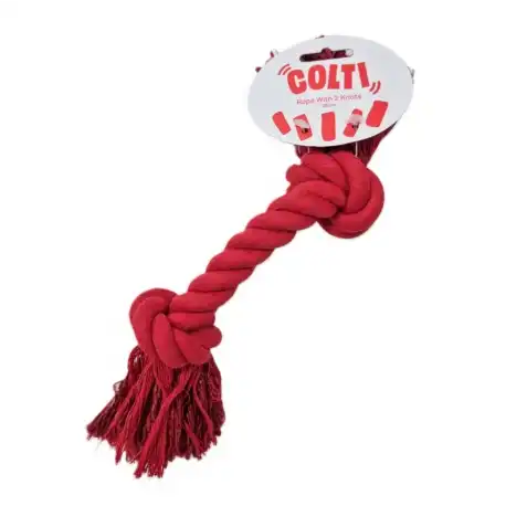 Colti Cuerda de Nudos Roja  para Perros, 18 cm - Colti - Comparador de precios